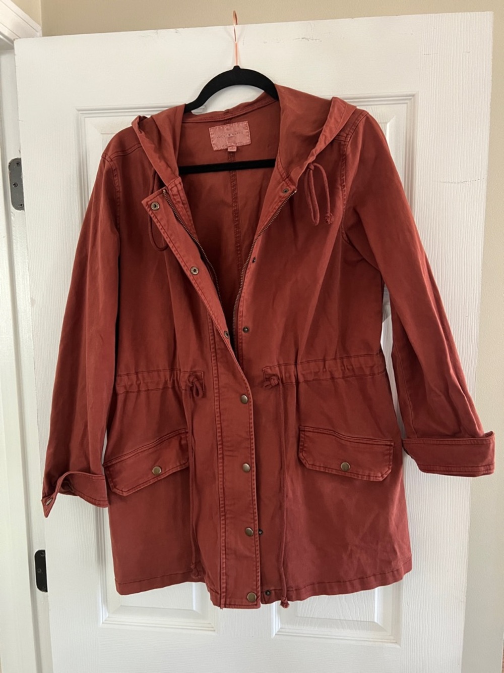 Lucky Brand Women’s Hooded Anorak Jacket - Rust